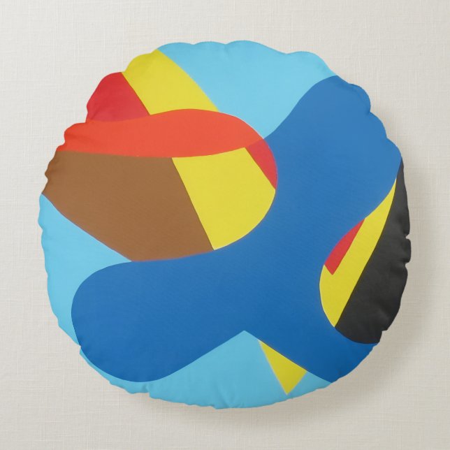 Almofada Redonda Beautiful and Vibrant Colors! Round Pillow (Frente)