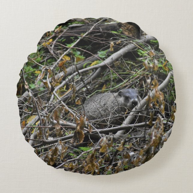 Almofada Redonda Beaver Ocupado (Frente)