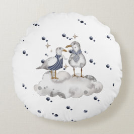 Almofada Redonda Bebê de aventura de casco - Náutico