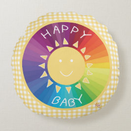 Almofada Redonda Bebê feliz