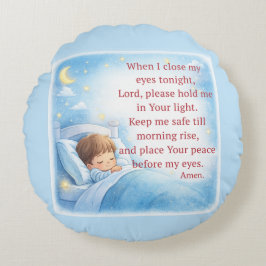 Almofada Redonda Bedtime Prayer for Kids