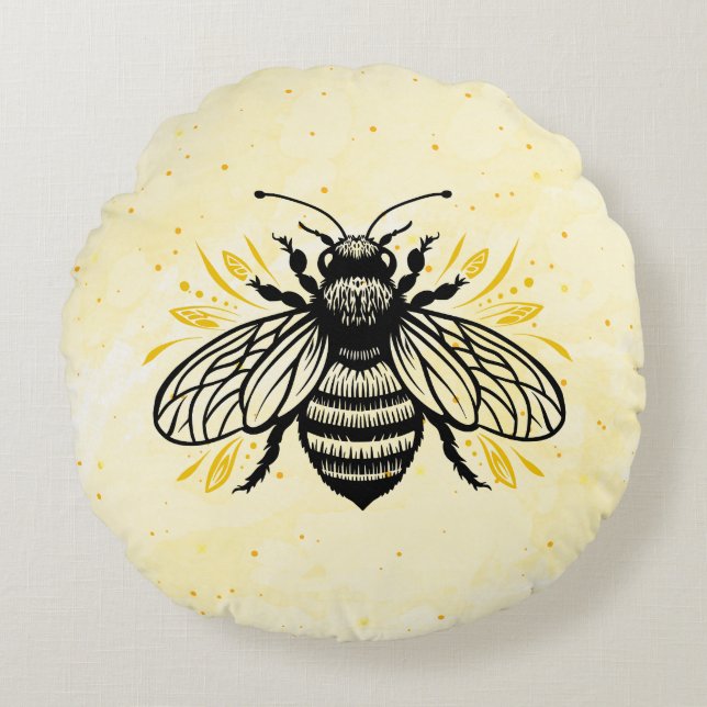 Almofada Redonda Bee-yond Beautiful (Frente)