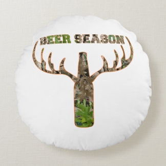 Almofada Redonda Beer Season Hunter Gift Para Hunter