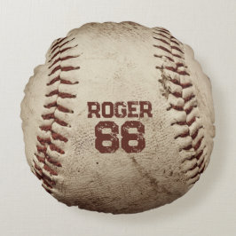 Almofada Redonda Beisebol Vintage