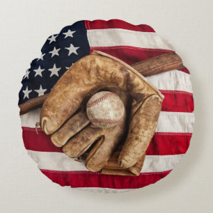 Almofada Redonda Beisebol Vintage