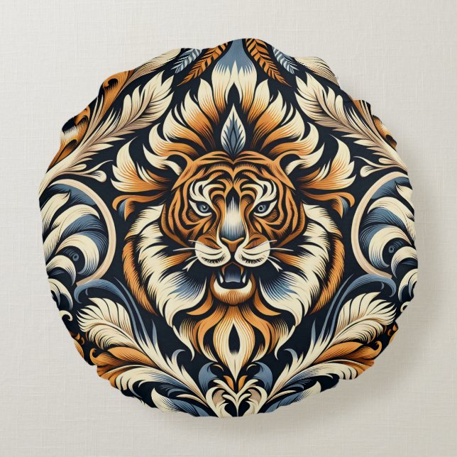 Almofada Redonda Bela Tigre (Verso)