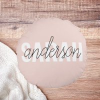 Beleza Rosa Moderna Pastel Personalizada Seu Nome