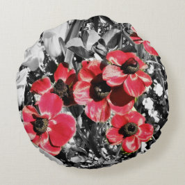 Almofada Redonda Beleza Seletiva - Anemone Foge Travesseiro redondo