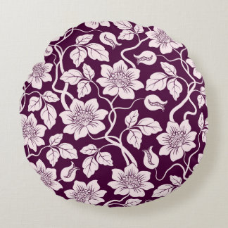 Almofada Redonda Belo Fundo Floral