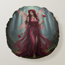 Almofada Redonda Belo poço, Garnet Fairy