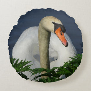 Almofada Redonda Belo Travesseiro Swan Round