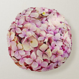 Almofada Redonda Belos Flores de Hydrangea