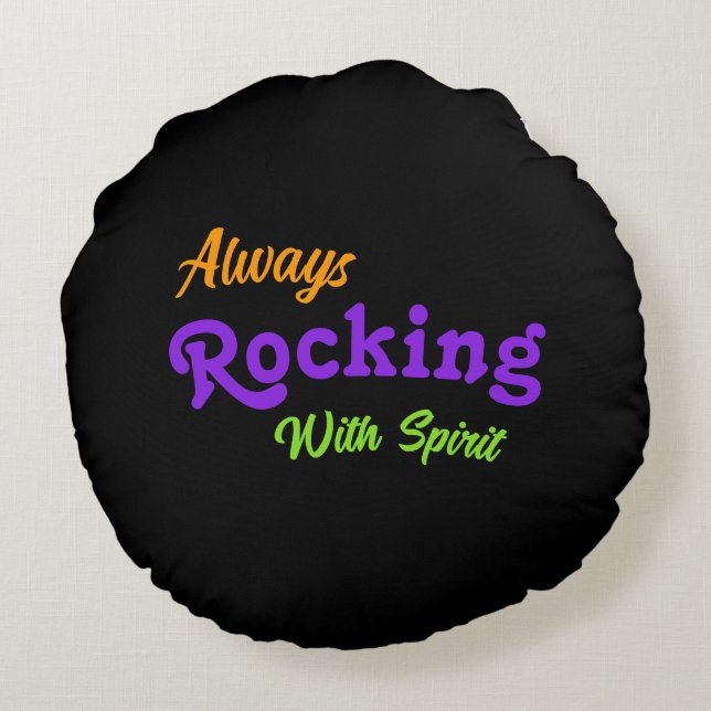 Almofada Redonda Bem-Vindo Ao Nosso Porch / Always / Halloween / (Verso)