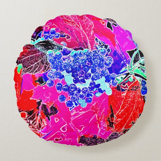 ALMOFADA REDONDA BERROS E FOLHAS (Frente)