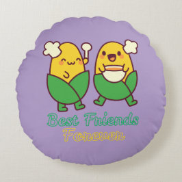ALMOFADA REDONDA BEST FRIENDS FOREVER, FUNNY, GIFTS, BEST FRIEND