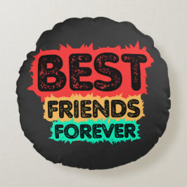 ALMOFADA REDONDA BEST FRIENDS FOREVER RETRO FRIENDS, FRIENDSHIP