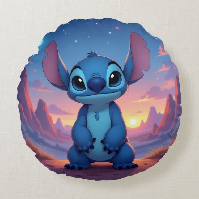 Almofada Redonda Beste Freunde fürs Leben – Lilo & Stitch   (Frente)