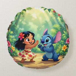Almofada Redonda Beste Freunde fürs Leben – Lilo & Stitch  