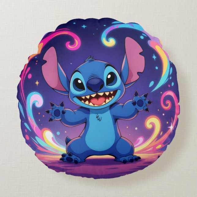Almofada Redonda Beste Freunde fürs Leben – Lilo & Stitch   (Frente)
