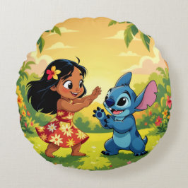 Almofada Redonda Beste Freunde fürs Leben – Lilo & Stitch  