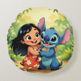Almofada Redonda Beste Freunde fürs Leben – Lilo & Stitch