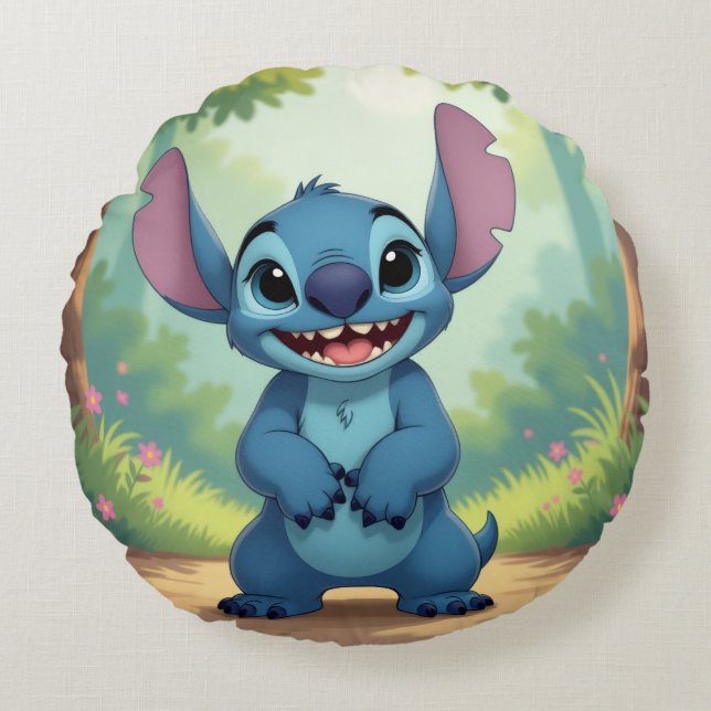 Almofada Redonda Beste Freunde fürs Leben – Lilo & Stitch   (Frente)