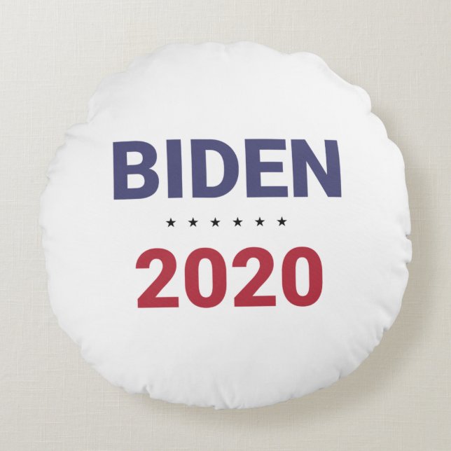 Almofada Redonda Biden 2020 (Eleição nos EUA) (Frente)