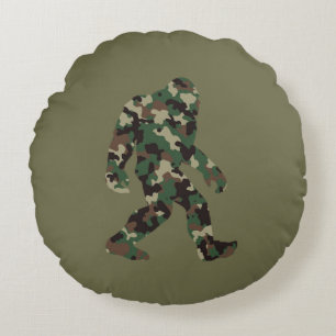 Almofada Redonda Bigfoot Sasquatch Camo