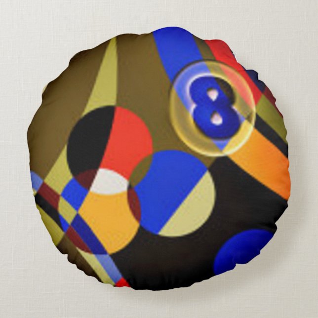 Almofada Redonda Bilhar brilhantes (Verso)