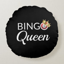 Bingo Queen Round Travesseiro