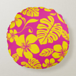 ALMOFADA REDONDA BIQUÍNI ROSA (ROSA VIVO/AMARELO)