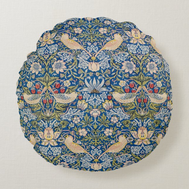 Almofada Redonda Bird Art Nouveau Design (Frente)