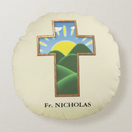 Almofada Redonda Birthday Cross Personalizado