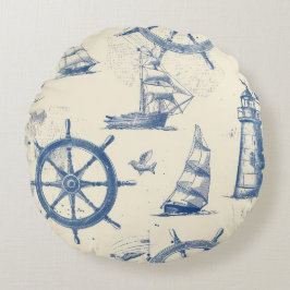 Almofada Redonda Biscoito de pão-redondo com Elema Marinho