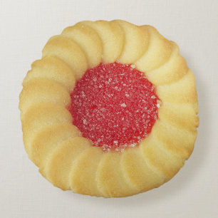 Almofada Redonda Biscoito de Thumbprint
