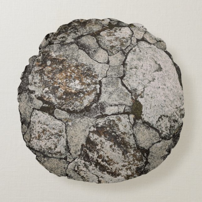 Almofada Redonda Black and gray stone fragment (Frente)