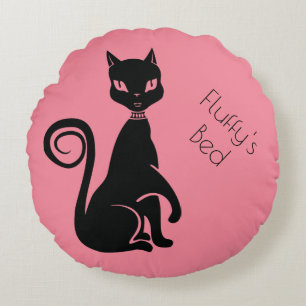 Almofada Redonda Black Cat Bed