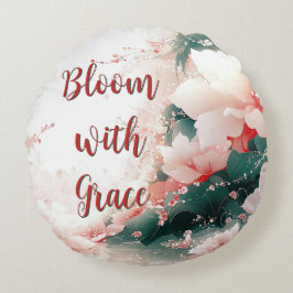 Almofada Redonda Bloom com Grace Floral Round Travesseiro