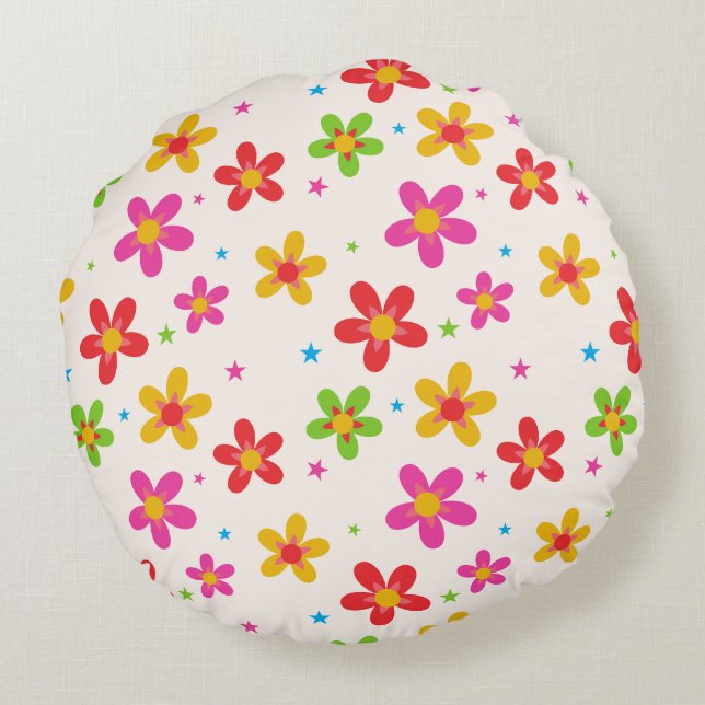 Almofada Redonda Blooming Comfort, Summer Style!" (Verso)