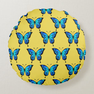 Almofada Redonda Blue Butterflys por armazenista.