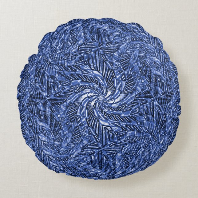 Almofada Redonda Blue Jean swirl (Frente)