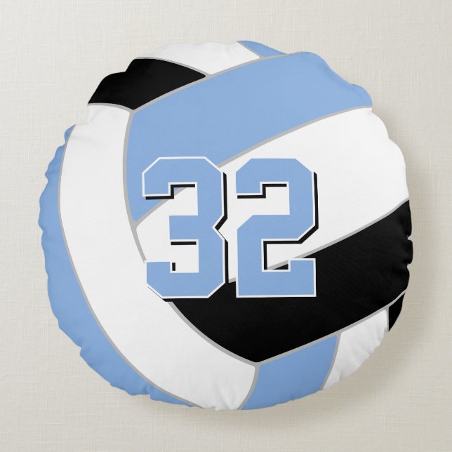 Almofada Redonda Blue ou ANY equipe colorido vôlei infantil (Frente)