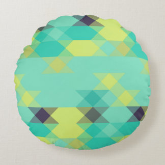 Almofada Redonda blue yellow turquoise yellow and aqua 