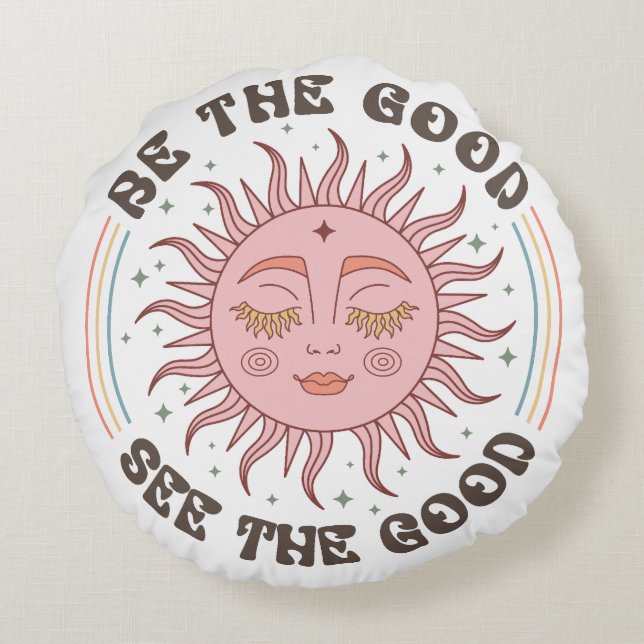 Almofada Redonda Boas Vibes Cushion (Verso)