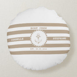 Almofada Redonda Boat Crew Brown Tyla