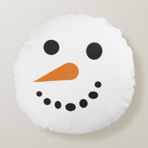 Almofada Redonda Bobo Snowman Travesseiro de Feriado