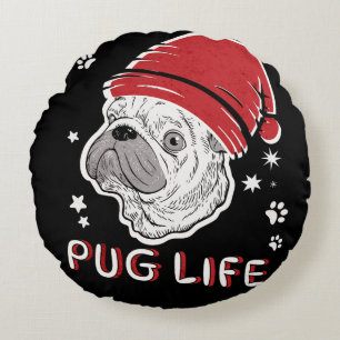 Almofada Redonda Bog Life Animal Papais noeis Natal