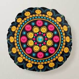 Almofada Redonda Bohemian Round Throw Pillow