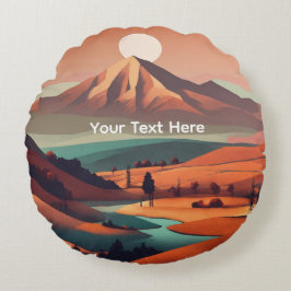Almofada Redonda Boho landscape