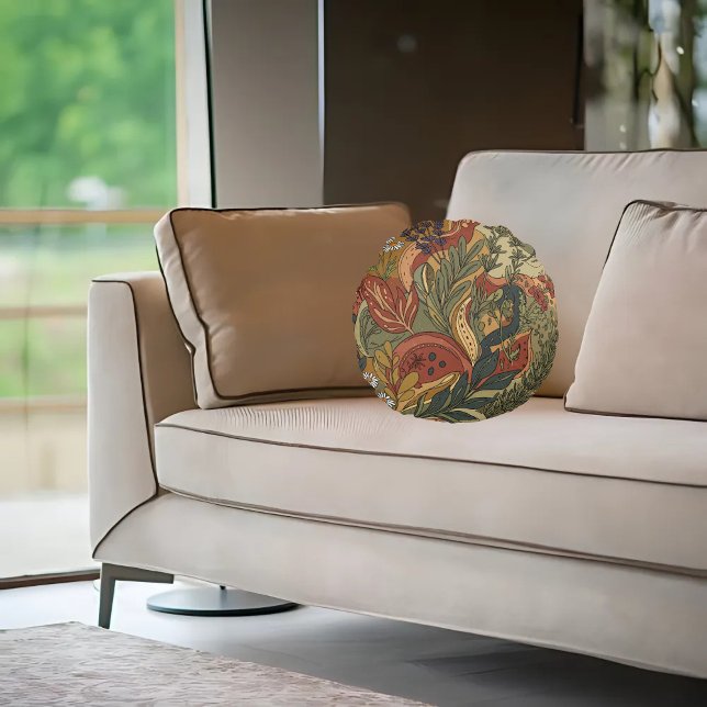 Almofada Redonda Boho Rhapsody (Criador carregado)